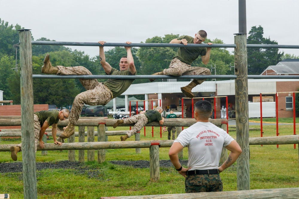OCC 252 Company D Conducts The Obstacle Course