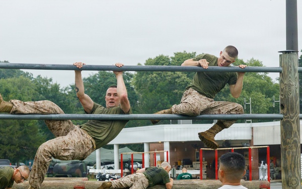 OCC 252 Company D Conducts The Obstacle Course