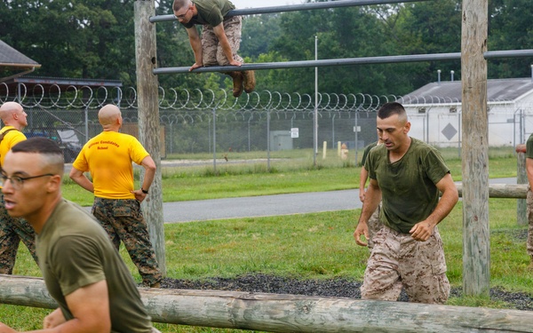 OCC 252 Company D Conducts The Obstacle Course