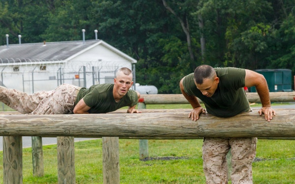 OCC 252 Company D Conducts The Obstacle Course