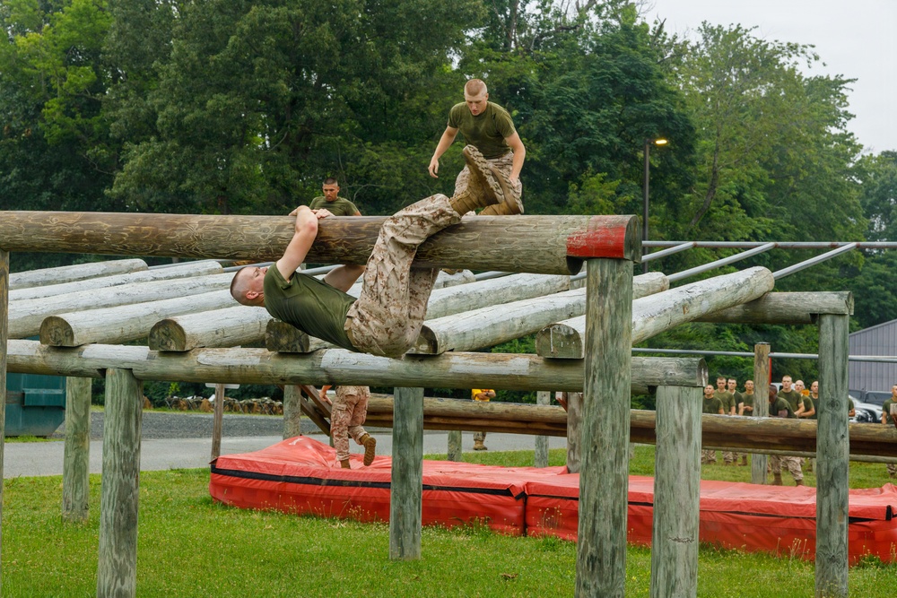 OCC 252 Company D Conducts The Obstacle Course