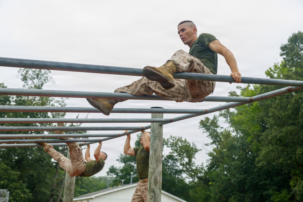 OCC 252 Company D Conducts The Obstacle Course