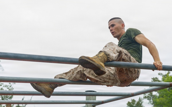 OCC 252 Company D Conducts The Obstacle Course