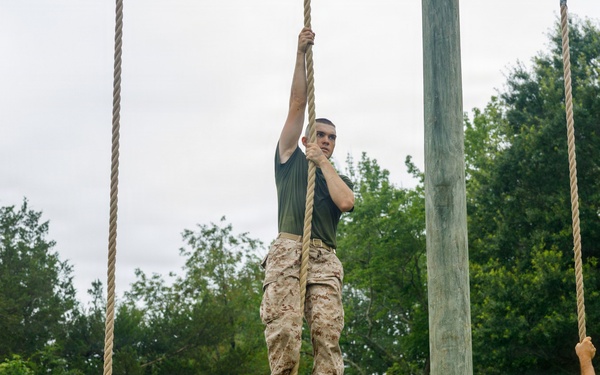 OCC 252 Company D Conducts The Obstacle Course