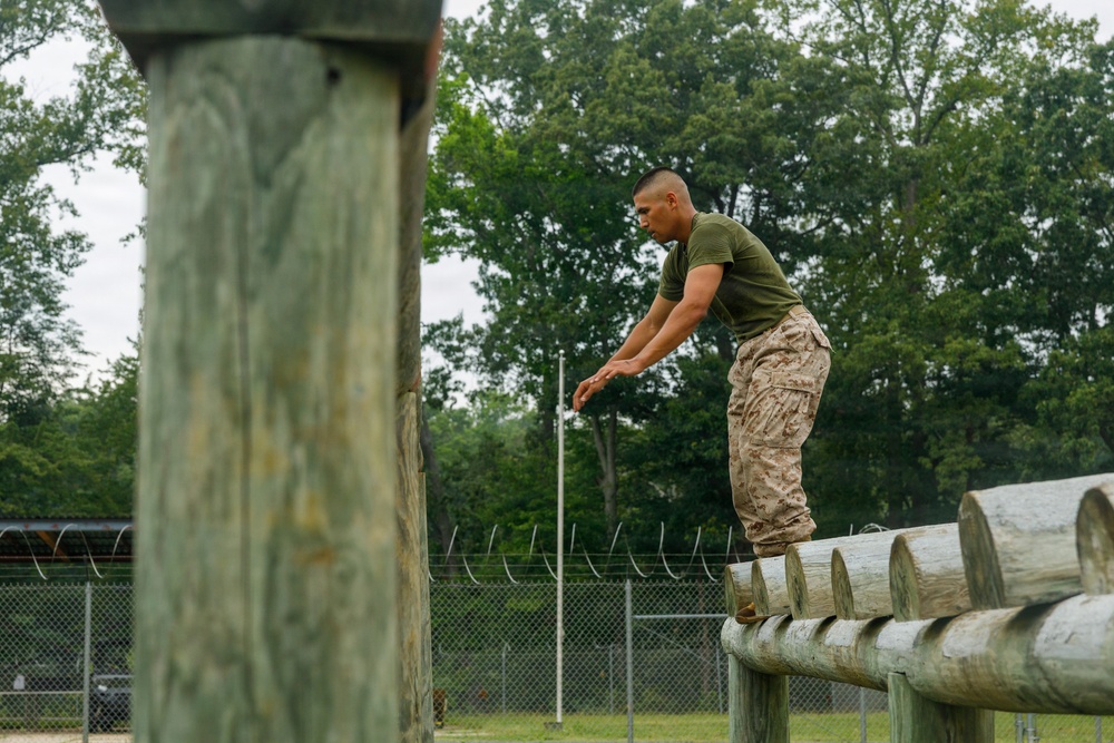 OCC 252 Company D Conducts The Obstacle Course