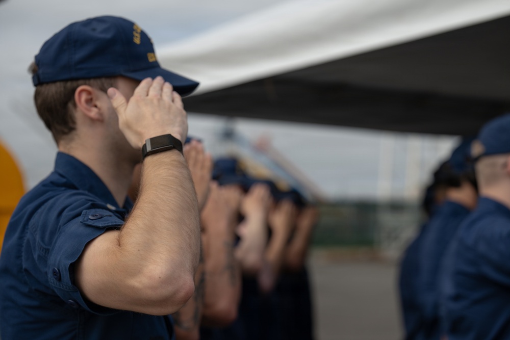 U.S. Coast Guard Base Seattle holds change-of-command ceremony.
