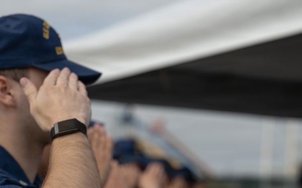 U.S. Coast Guard Base Seattle holds change-of-command ceremony.