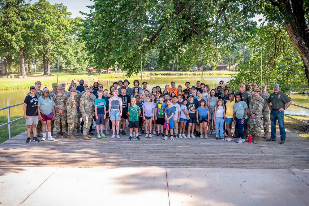 NAS JRB Fort Worth Service Members Visit Camp Carter Campers