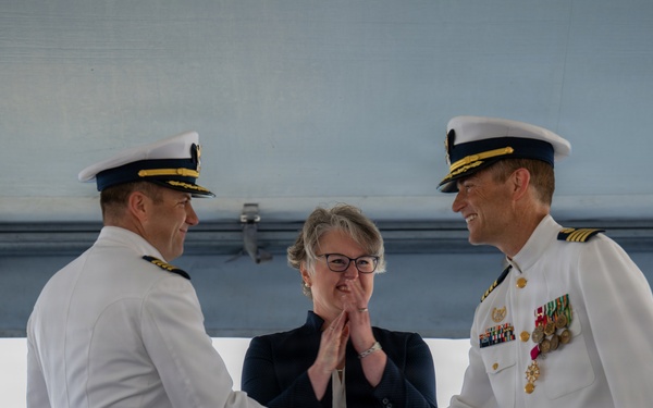 U.S. Coast Guard Base Seattle holds change-of-command ceremony.