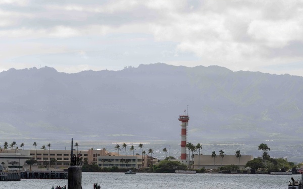 USS Columbia (SSN 771) departs Pearl Harbor to begin RIMPAC 2026 sea phase