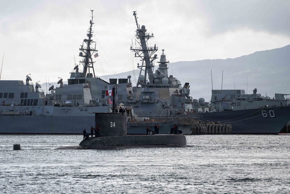 Peruvian Navy BAP Chipana (SS 34) departs Pearl Harbor to begin RIMPAC 2026 sea phase