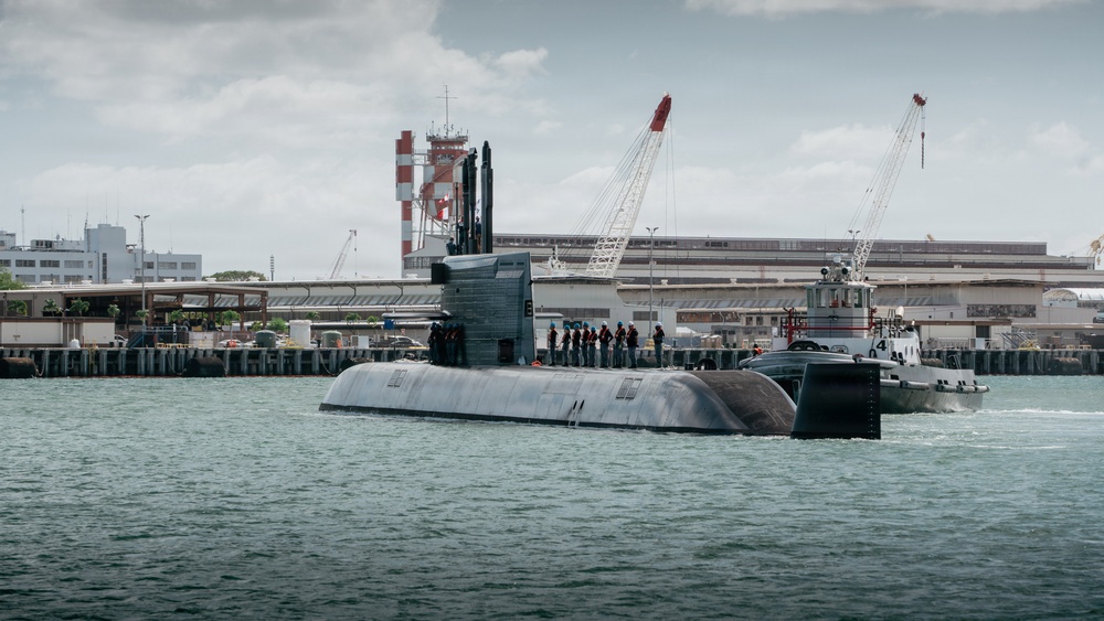 Republic of Korea Navy Dosan Ahn Changho (SS 038) departs Pearl Harbor to begin RIMPAC 2026 sea phase