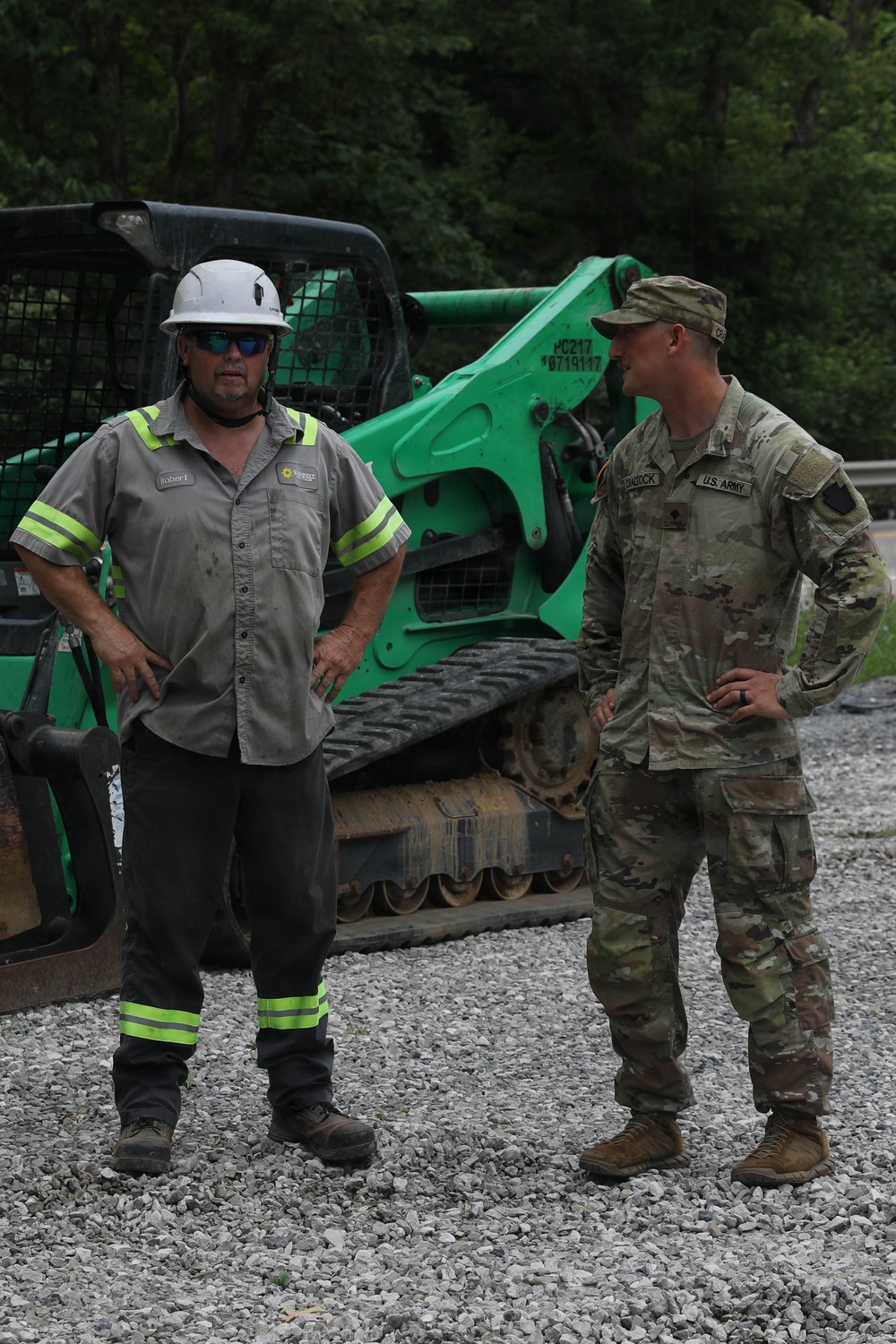 West Virginia Guardsmen clean up debris