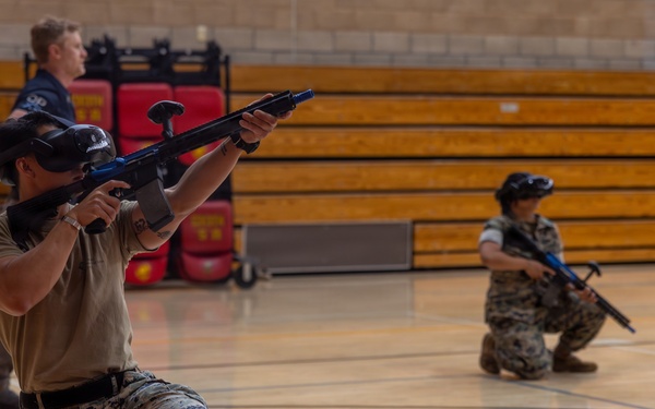 Simulating the Battlefield: 1st MLG Marines counter simulated drones with virtual reality technology