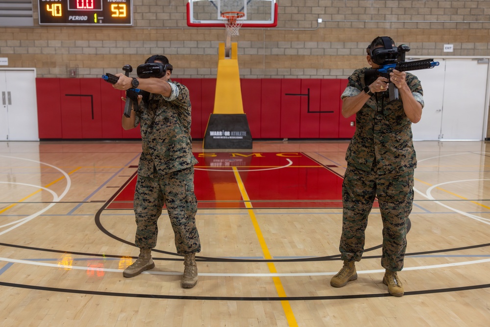 Simulating the Battlefield: 1st MLG Marines counter simulated drones with virtual reality technology