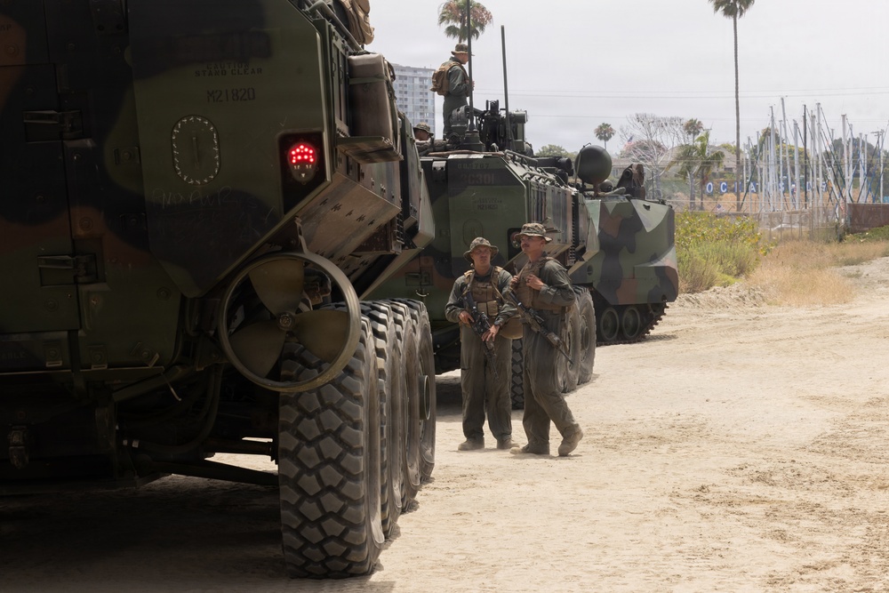 U.S. Marines with 3d AA Bn. conduct driving refamiliarization