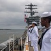 USS Nimitz Sailors Man the Rails