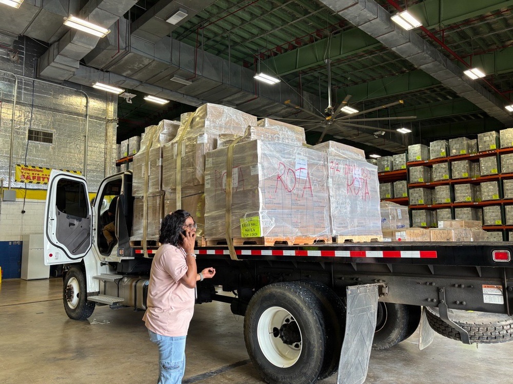 Supplies Ready to be Shipped to Rota
