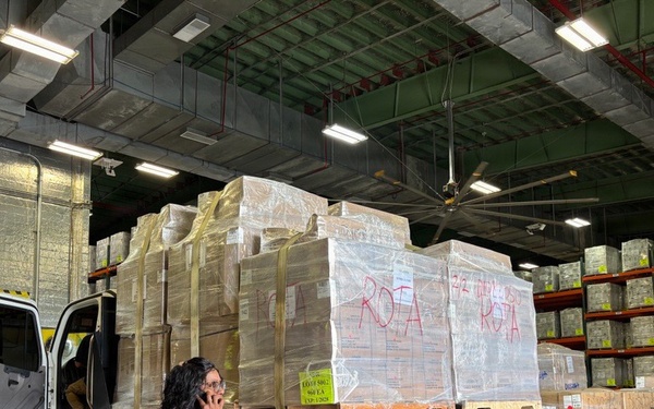 Supplies Ready to be Shipped to Rota