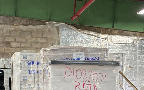 Supplies Ready to be Shipped to Rota