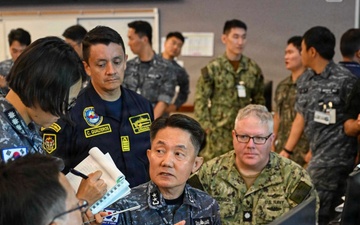 Multinational partners participate in the commander's update briefing RIMPAC 2026
