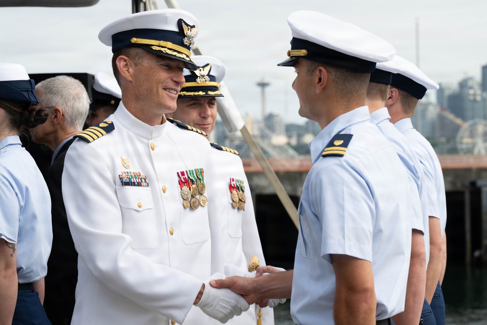 U.S. Coast Guard Base Seattle holds change-of-command ceremony