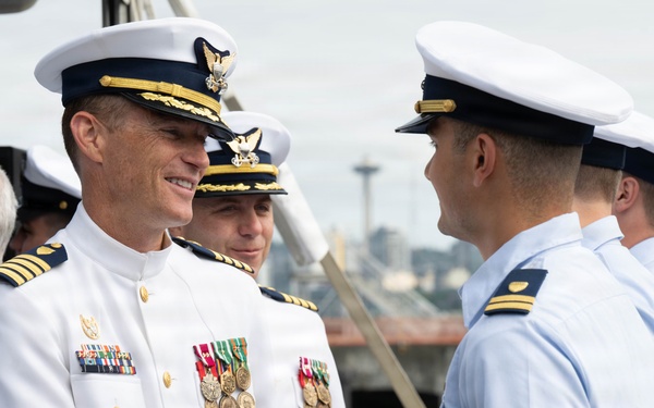 U.S. Coast Guard Base Seattle holds change-of-command ceremony