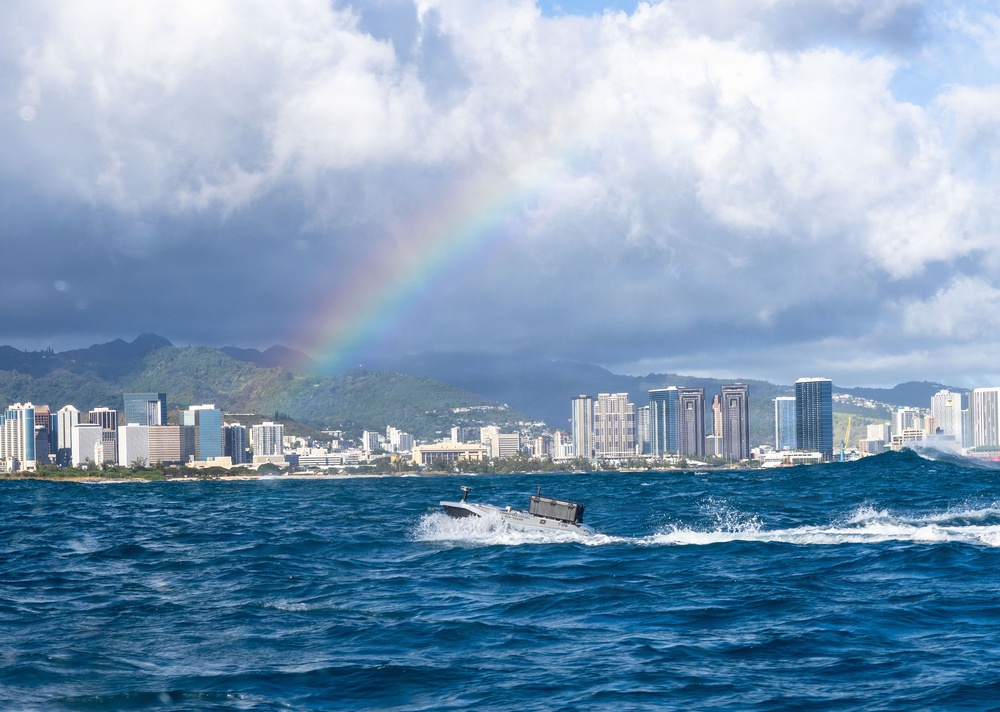 Digitally crewed surface vessel returns to Sand Island during RIMPAC 2026