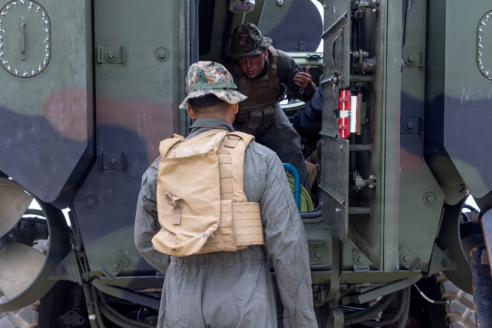 U.S. Marines with 3d AA Bn. conduct driving refamiliarization