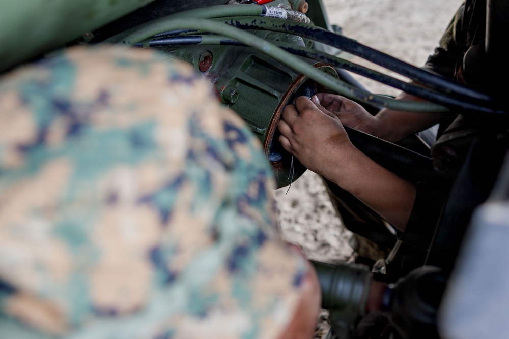 U.S. Marines with 3d AA Bn. conduct driving refamiliarization