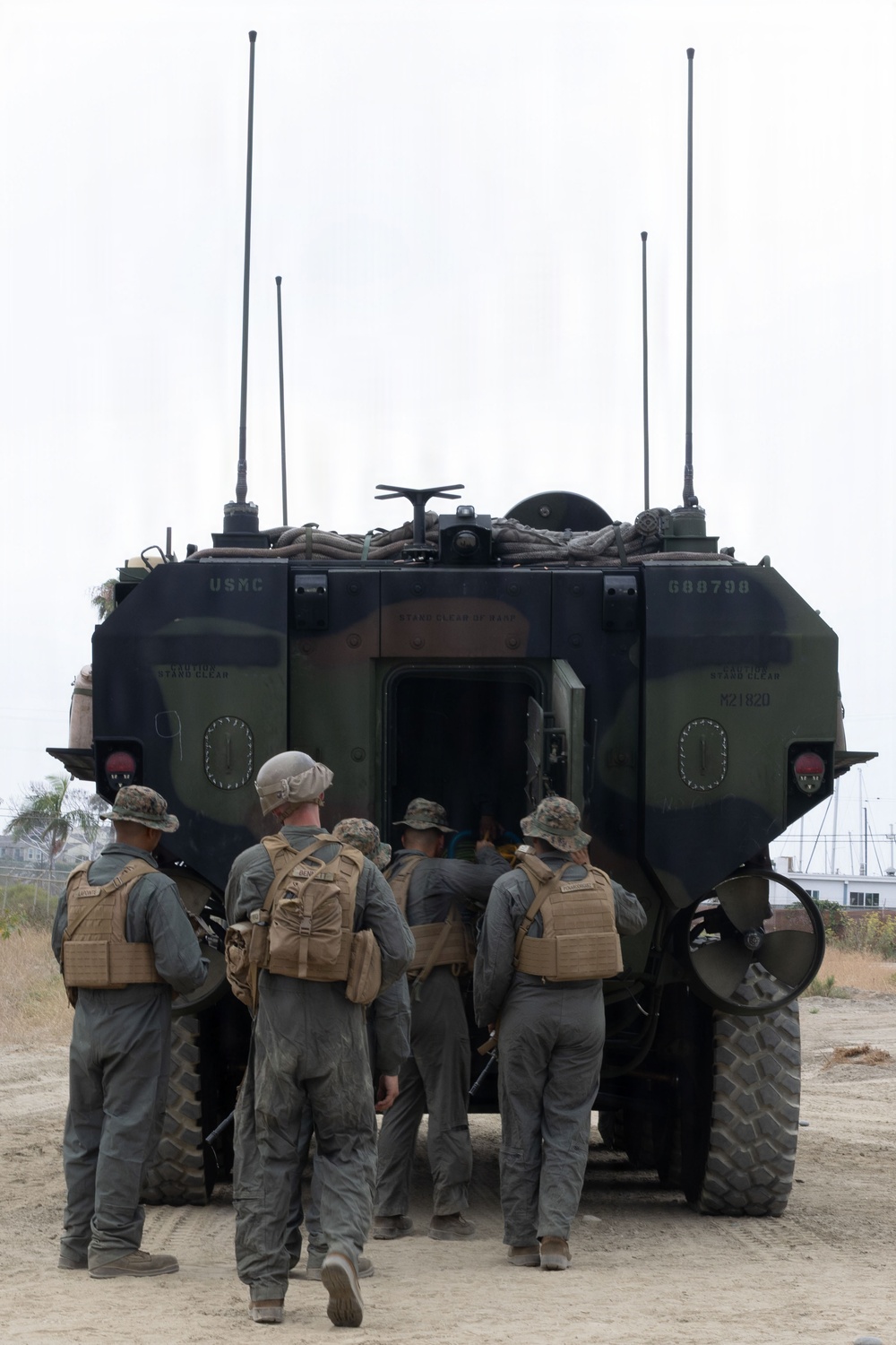 U.S. Marines with 3d AA Bn. conduct driving refamiliarization