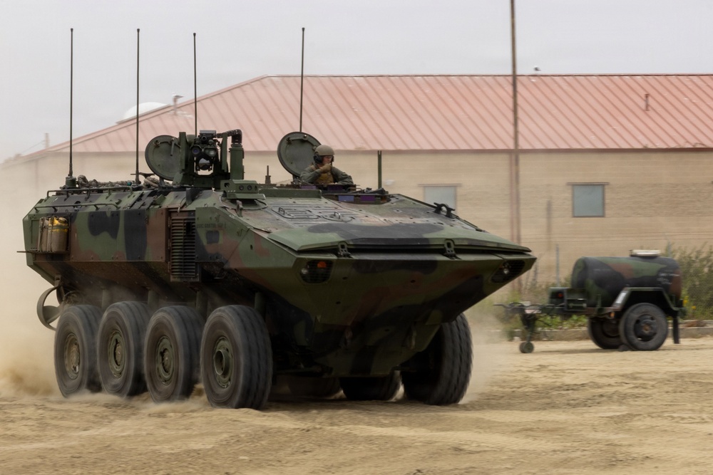 U.S. Marines with 3d AA Bn. conduct driving refamiliarization