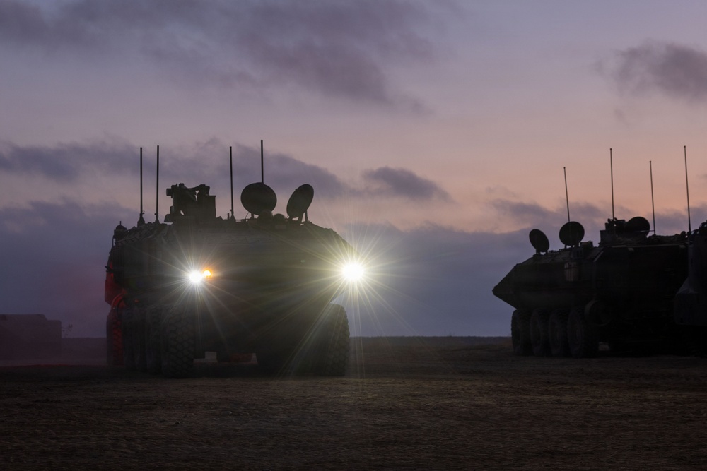U.S. Marines with 3d AA Bn. conduct driving refamiliarization