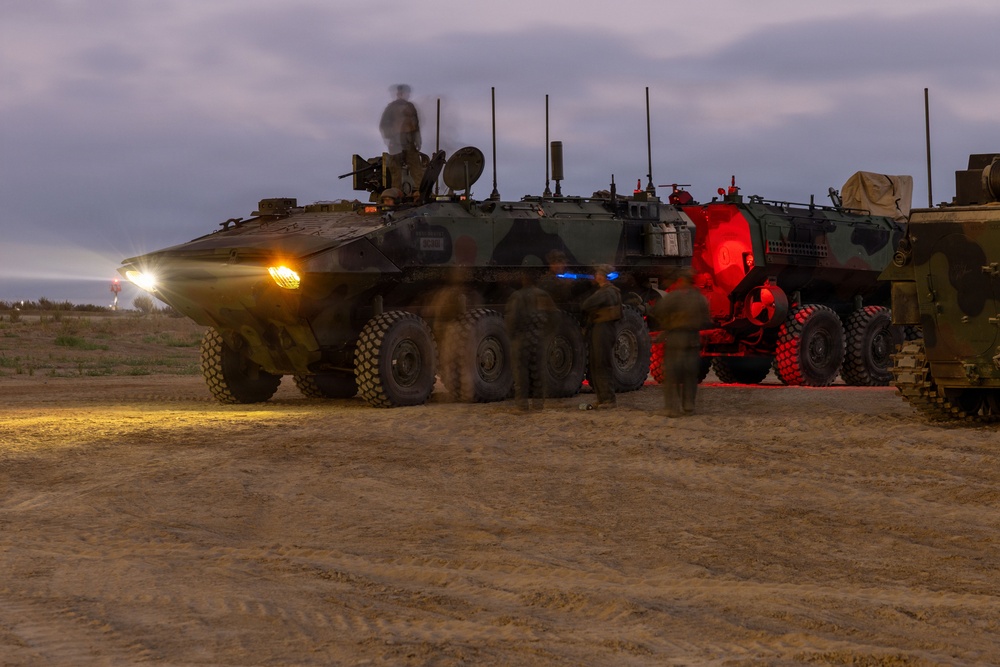 U.S. Marines with 3d AA Bn. conduct driving refamiliarization