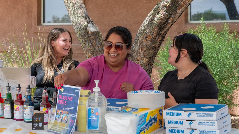 Holloman celebrates reopening of renovated splash pad
