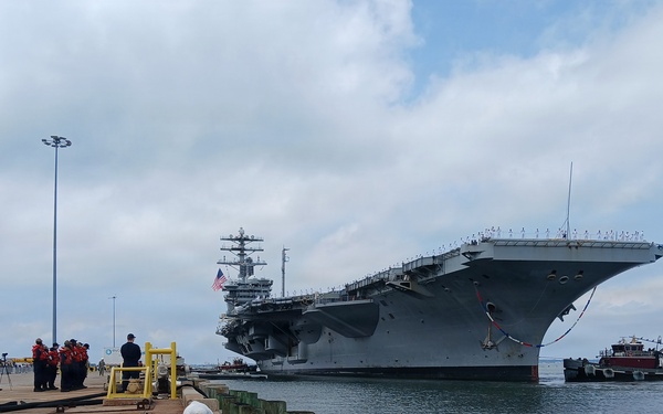 USS Nimitz Arrives to Final Homeport of Naval Station Norfolk