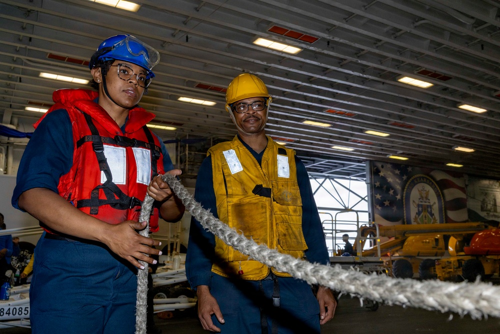 USS Kearsarge LHD 3 Conducts Replenishment at Sea