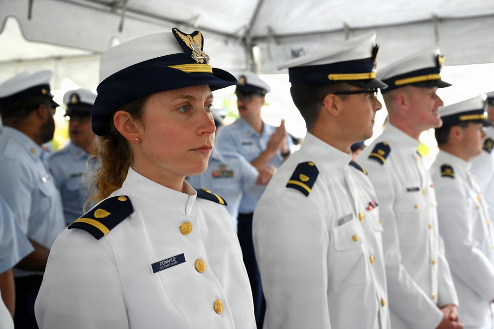U.S. Coast Guard Cutter Waesche (WMSL 751) holds change-of-command ceremony