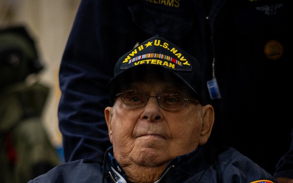 WWII Navy Veteran Tours USS Arlington for INR250