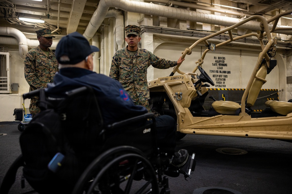 WWII Navy Veteran Tours USS Arlington for INR250
