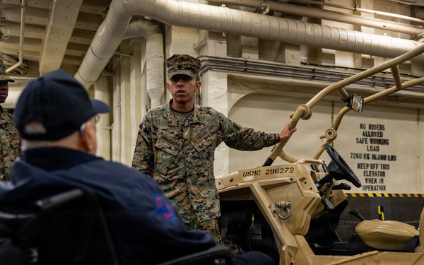 WWII Navy Veteran Tours USS Arlington for INR250