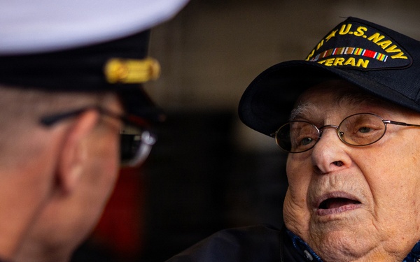 WWII Navy Veteran Tours USS Arlington for INR250