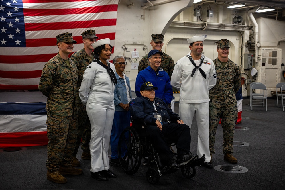 WWII Navy Veteran Tours USS Arlington for INR250