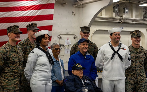 WWII Navy Veteran Tours USS Arlington for INR250