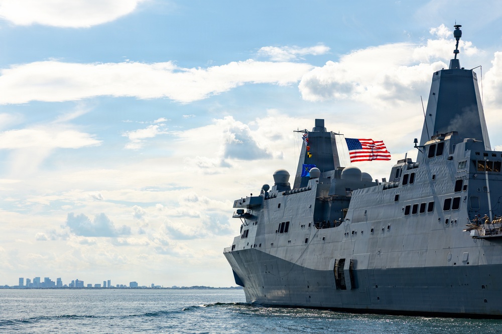 USS Arlington Arrival to Sail250 Boston