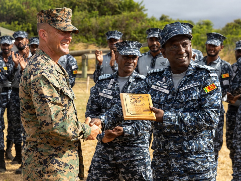 U.S. Marine Corps Col. Robb T. McDonald visits Sri Lanka marines during RIMPAC 26