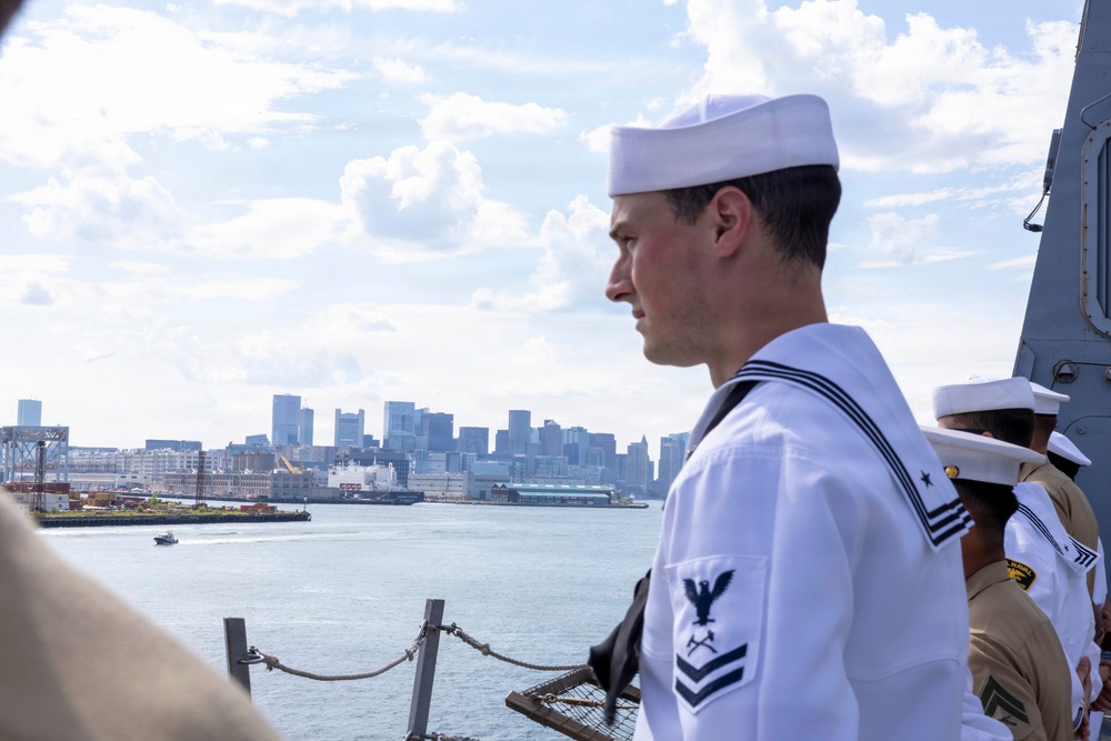 USS Arlington (LPD 24) Arrives in Boston for SAIL250