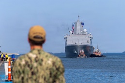 USS Arlington Arrives for Sail250 Boston