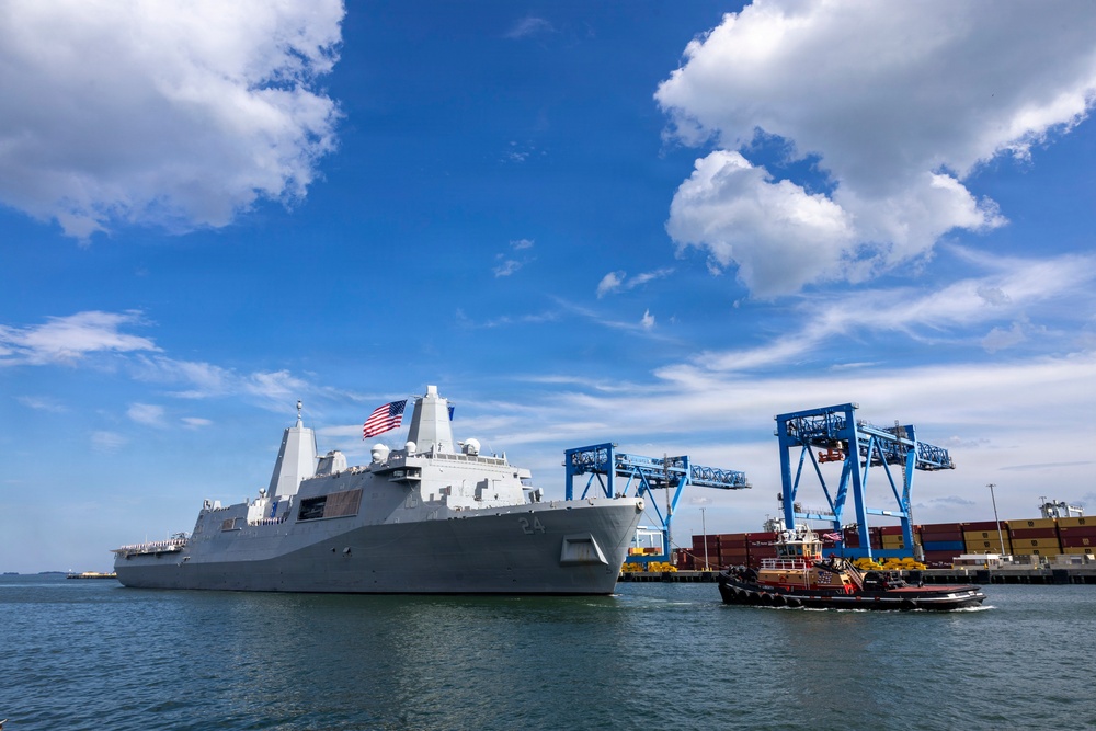 USS Arlington Arrives for Sail250 Boston
