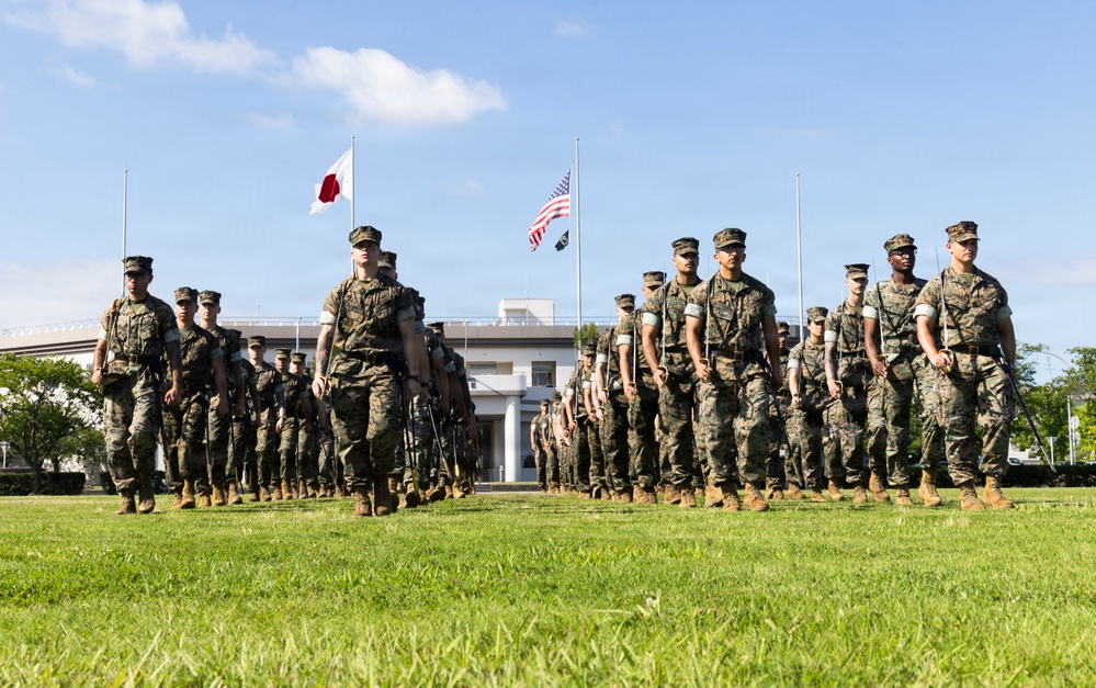 Marine Corps Air Station Iwakuni Hosts Inaugural Sergeants School: NCOs practice drill and ceremony